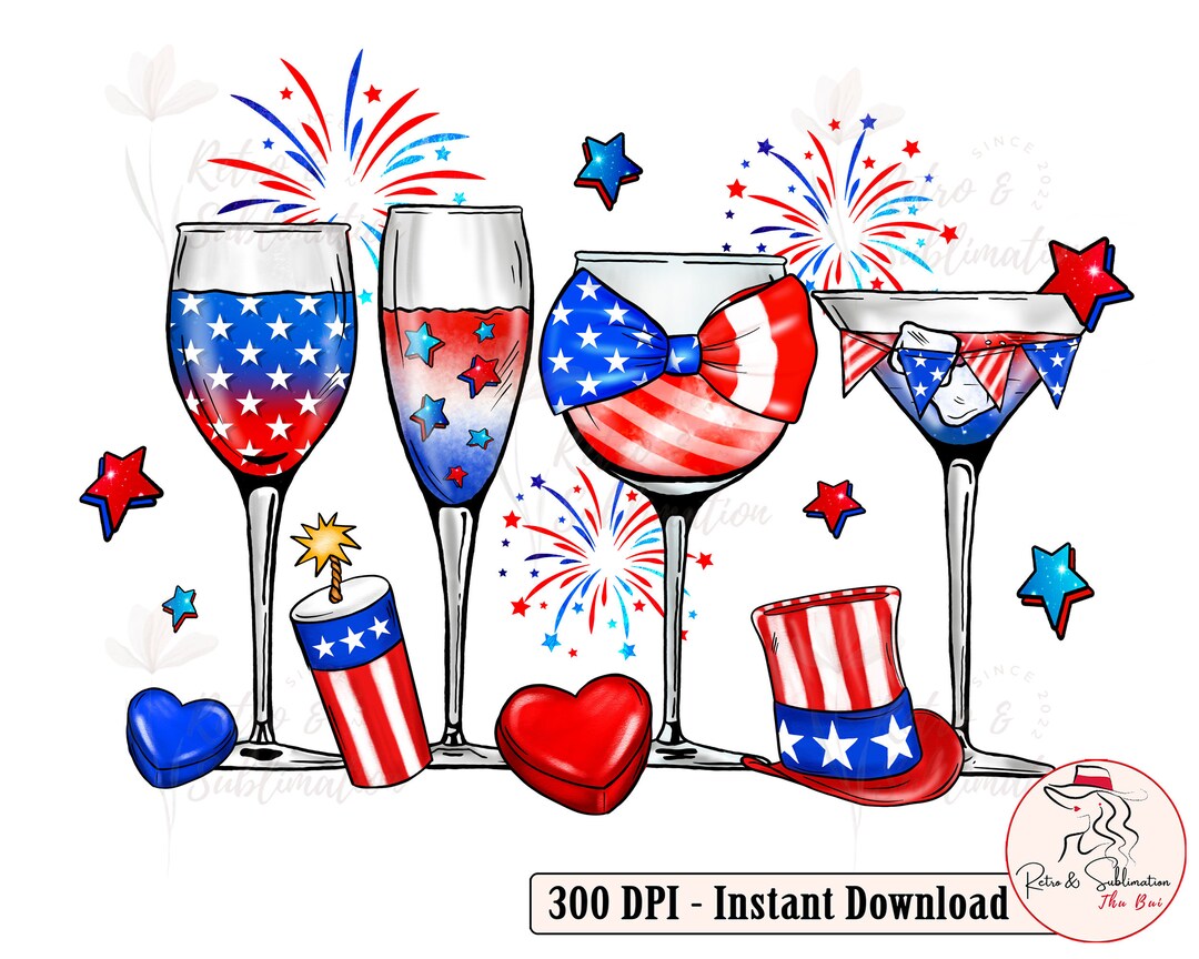 fourth of july wine labels