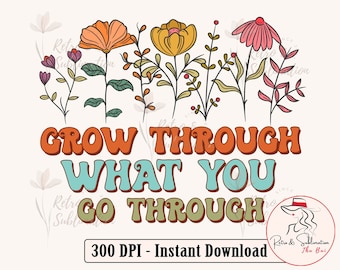 Mental Health, Inspirational Svg, Retro Svg, Wildflower Svg, Svg Files For Cricut, Motivational Svg, Positive Svg, Mental Health Matter