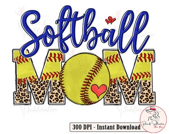 Softball Png, Mamma Softball, Festa Della Mamma Png, Regali Softball, Regalo Per La Mamma, Mamma Divertente Png, Disegni Softball, Cuore Di Leopardo Png, Png