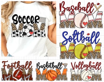 Sports Mom Png Bundle, Sports Mama Png, Mothers Day Png, Baseball, Basketball, Soccer, Volleyball, Football, Softball Funny Mom Png