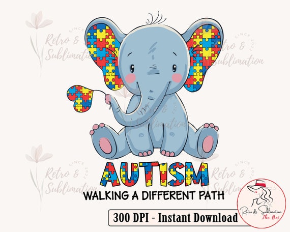 Elephant Autism Walking A Different Path T-Shirt Gift Elephant Autism Walking A Different Path T-Shirt Gift