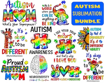 Autism Bundle Png, Autism Mom png , Autism elephant png, Autism Awareness Bundle png, It's okey to be Different Giraffe Png, Autism Puzzle