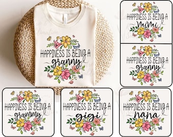 Personalization Happiness Is Being A Mom Png Bundle, Flower Png, Mothers Day Png, Mama Png, Mom Png, Mom Life Png, Floral Mom Png