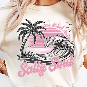 Salty Soul Png, The Beach Shirt Png, Trendy Summer Png, Retro Beach Girl Png, Salty Summer Sea Png, Beach Sunset Png, Summer Png,Summer Vibe