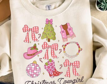 Coquette Cowgirl Christmas Png, Western Christmas Png, Coquette Cowgirl Christmas Png, Xmas Holiday Png, Christmas Shirt, Aesthetic Png