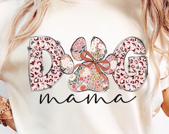 Dog Mama Sublimation, Retro Floral Dog Mom Png, Coquette Dog Mom Png, Dog Lover Png, Trendy Dog Mom Png, T-Shirt Png Design,Digital Download