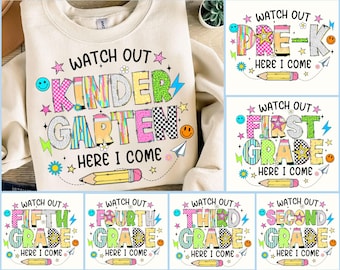 Retro Back To School PNG Bundle: Teacher Student Gift