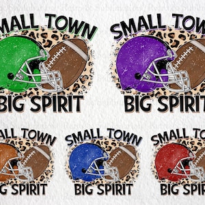 Small Town Big Spirit Png Bundle, Distressed Football Png, Trendy Football Vibes Png, Retro Sports Png, Retro Country Png for Sublimation