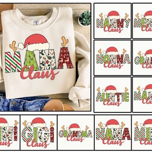 Christmas Mama Nana Gigi Mimi Bundle Png, Mama Claus Png, Christmas Family Matching Png, MerryChristmas Png,Grandma Christmas Png,Xmas Gifts