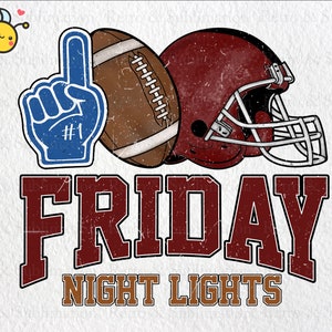 Friday Night Lights Distressed Football Png, Game Day Football, Football Season Png, Trendy Football Vibes Png, Retro Sports Png