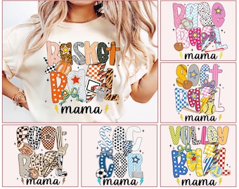 Pacchetto Png Sport Retro, Sport Mama Png, Giorno della partita Png, Design maglietta Coquette Mama Sport Png, Stagione sportiva Png, Sport Mama Png, Sport autunnali Png