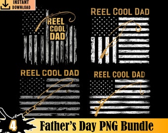 Bundle Angeln Papa Png, Reel Cooler Papa Png, Vatertag Png, Cooler Papa Png, USA Papa Png, Amerikanische Flagge Bass, Vatertagsgeschenke, digitaler Download