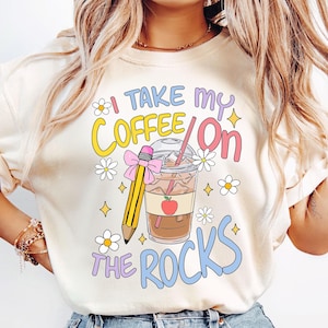 I Take My Coffee On The Rocks PNG, Trendy PNG, Popular PNG, Cute Iced Coffee Png, Daisy Png, Iced Coffee, Cute Iced Coffee Png