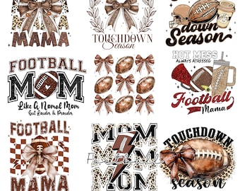Football Mama Sublimation Bundle, Football Vibes Png, Football Season Png, Fall Football Png, Coquette Football Png, Game Day Png,Sports Png