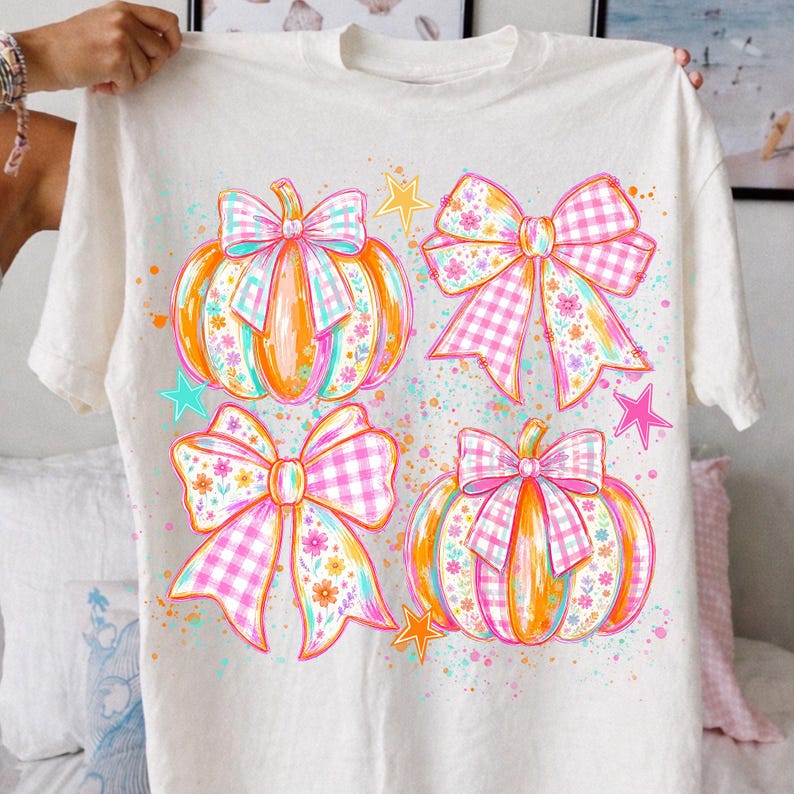 Preppy Pumpkin Patch PNG Bundle: Striped Fall Png, Autumn Vibes Png, Preppy Fall (Digital Download) image 2