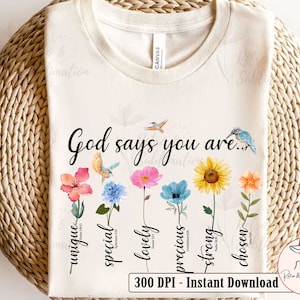 God Says You Are Png, Christian Png, God Saying Png, Jesus Png, Floral Christian Png, Funny Christian Quotes