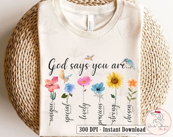 God Says You Are Png, Christian Png, God Saying Png, Jesus Png, Floral Christian Png, Funny Christian Quotes