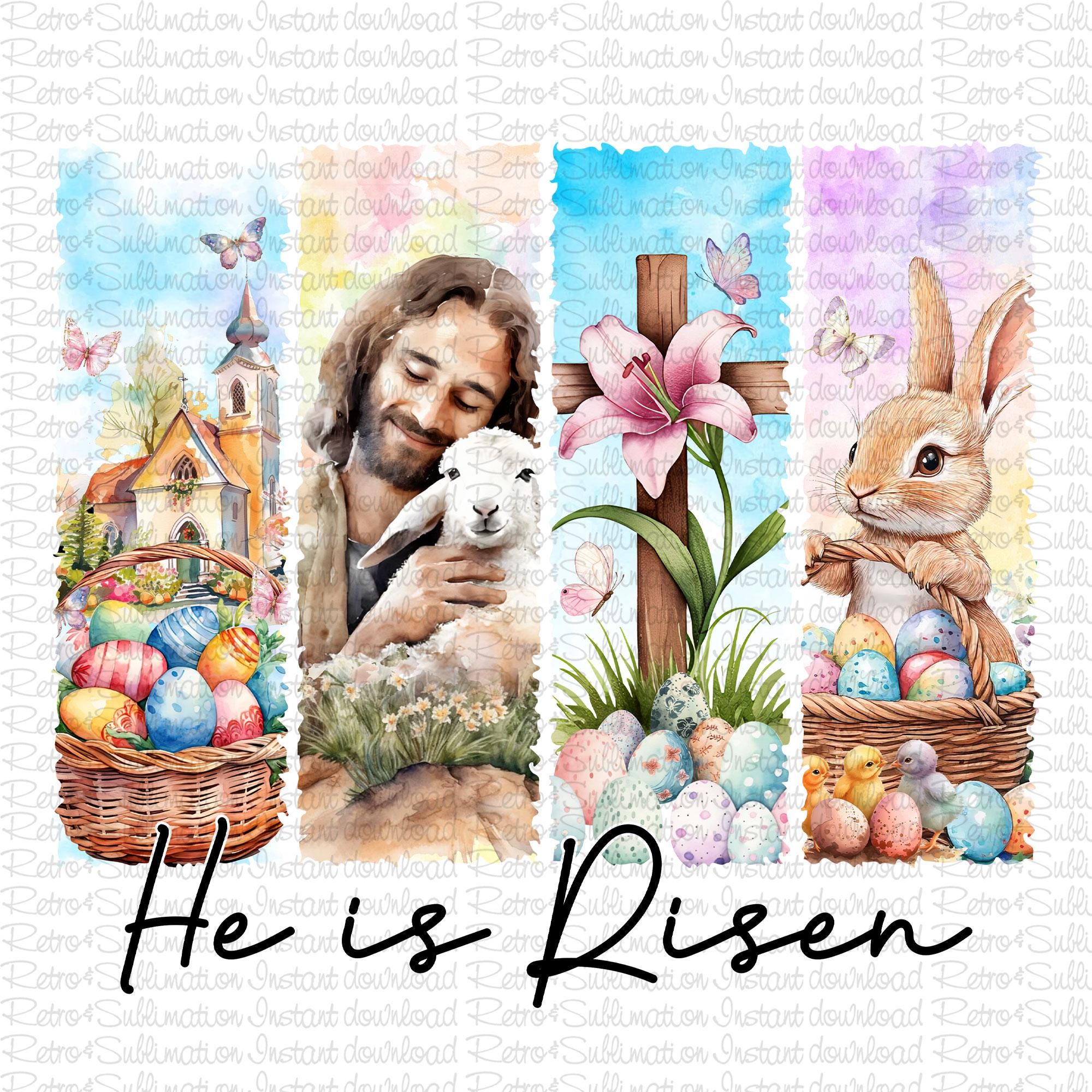 Happy Easter Png, He is Risen Png, Christian Easter Png, Easter Jesus ...