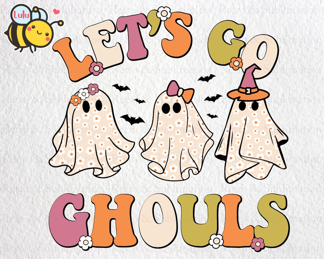 Let's Go Ghouls Svg Retro Halloween Svg Spooky Season - Etsy