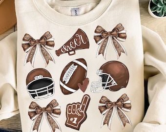 Coquette Football Png, Football Doodle Png, Cheer Football Png, Game Day Png, Football Mom Png, Touch Down Season Png, Game Day Shirt, Fall