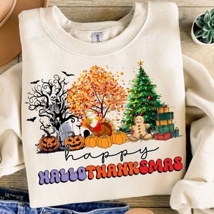 Happy Hallothanksmas Png, Halloween Png, Christmas Png, Thanksgiving Png, Holiday Season Png, Holiday Season Png, Digital Downloads