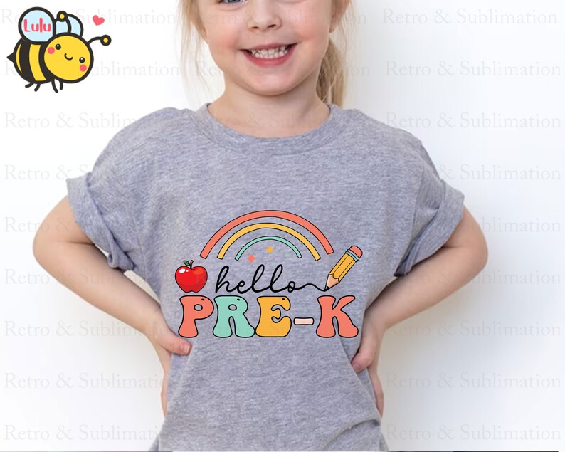 Hello Pre-k Rainbow Svg, First Day of School Svg, Back to School Svg ...