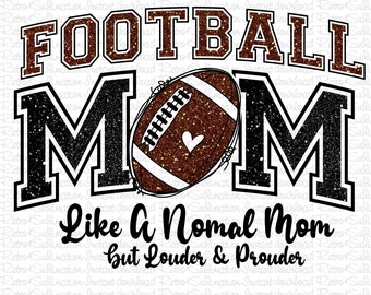 Western Cowhide Football Mom PNG Sublimation Design (Digital Download)