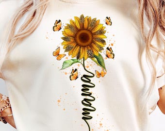 Trendy Mama Sunflower Png, Mama Png, Mama Shirt Png, Sunflower Png, Mom Sunflower Design Png, Love Mom Png, Mom Sublimate, Mom Png Design