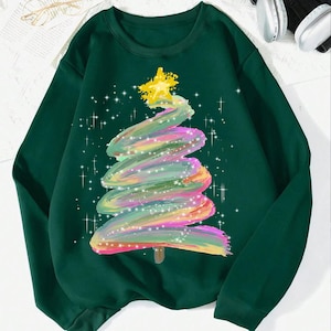 Colorful Graffiti Christmas Tree Png, Christmas Png, Xmas Holiaday Png, Merry and Bright Png, Christmas Season Png, Christmas Gifts