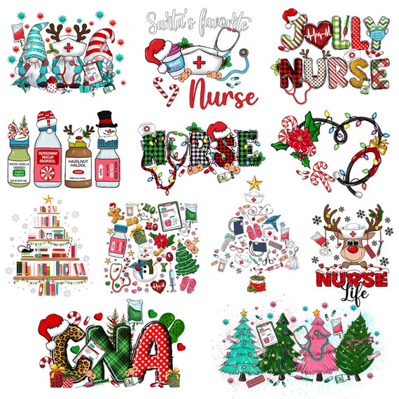 Christmas Nurse Png Bundle, Christmas Bundle Png, Christmas Tree Nurse Png, Nurse Life Png, Merry Christmas Png, Nursing Png, CNA Shirt