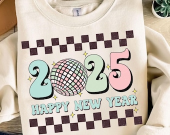 Happy New Year 2025 Png, Disco Ball New Year&#39;s PNG, Retro New Years 2025, New Year 2025 Png, Hello 2025 Png, New Year Shirt, New Year&#39;s Eve