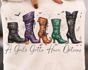 Retro Halloween Witches PNG: A Girl’s Gotta Have Options Png, eason Png, Feeling Witchy (Digital Download)