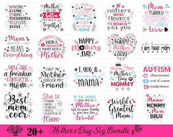 Mothers Day SVG Bundle, Mom Life Svg, Mama Svg, Funny Mom Svg, Blessed Mama Svg, Mom of Boys Girls Svg, Mom Quotes Svg, Cut Files for Cricut