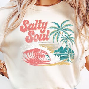 Salty Soul Png, Beach Vibes Png, Trendy Summer Png, Retro Beach Girl Png, Salty Summer Sea Png, Beach Sunset, Summer Vibes Png, Digital File