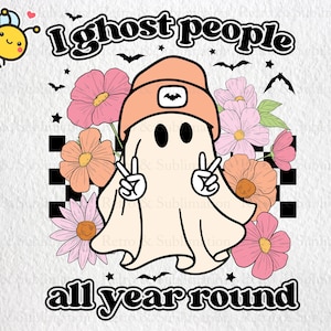 Retro-Halloween-Svg, Ich Geist-Leute das ganze Jahr über, glückliches Halloween-Svg, gruselige Saison-Svg, Spooky Vibes-Svg, Halloween-Svg-Dateien für Cricut