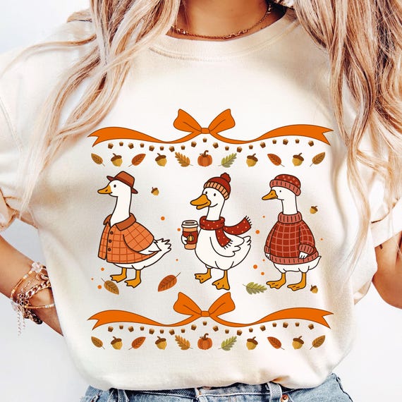 Vintage Fall Goose Png, Cozy Goose with Pumpkin Coffee Png, Cozy Season Png, Coquette Fall Png, Fall Vibes Png, Coffee Lover Png