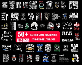 50 Diseños Paquete SVG del Día del Padre, Citas del padre SVG, Mejor papá svg, Papá svg, Papá svg, Padre svg, Papa svg, Archivo digital, Descarga instantánea