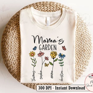 Personalization Mama Png, Flower Png, Mothers Day Png, Floral Mama's Garden Png, Mama Png, Mom Png, Mom Life Png, Floral Grandma Png