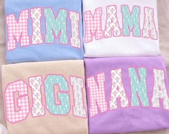 Preppy Mama Floral Lace PNG Bundle: Coquette Bow Mama Png, Grandmillennial Floral Png, Mimi Gigi Nana Floral Png, Cottagecore Mama Png