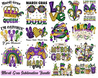Mardi Gras Sublimation Bundle, Mardi Gras Png Bundle, Happy Mardi Gras Png, Mardi Gras Carnaval, Mardi Gras Festival, Glitter Mardi Gras