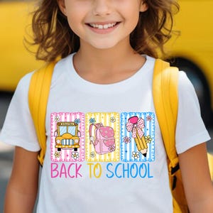 Floral autobus scolaire sac à dos crayon PNG, rentrée des classes Png, conception de chemise premier jour, cartable png, appréciation de l'enseignant png, enseignant mignon