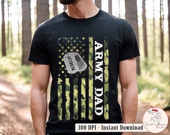 Army Dad Png for Fathers Day Png, American Flag with Proud Veteran Png, Fathers Day Gifts for Men Sublimation