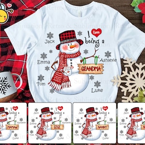 Personalized Christmas Grandma Png, Snowman Christmas, Grandma Life Png, Merry Christmas Png, Christmas Vibes Png, Xmas Party,Christmas Gift