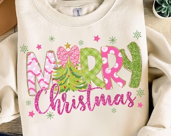 Glitter Merry Christmas Png, Christmas Tree Bow Png, Pink Christmas Png, Xmas Holiday Png, Christmas Season Png, Gifts For Christmas, Xmas
