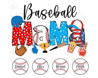 Baseball Mama Png Für Muttertag Png Baseball Mama Png Personalisierte Baseball Mama Png Für Oma Geschenk Sublimation