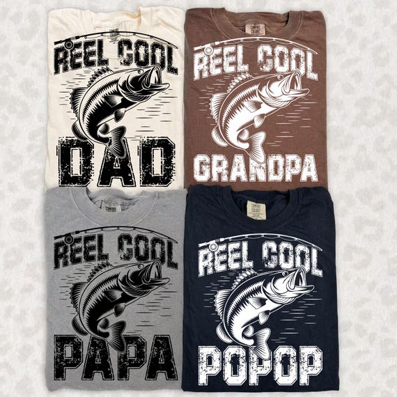 Reel Cool Dad PNG Bundle: Father's Day Png, Fishing Dad Design, Bass Fishing Png, Dad Gift, Digital Download