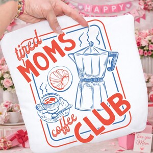 Tired Moms Club PNG: Coquette Mother's Day Png, Striped Motherhood, Funny Mom Life Png, Trendy Mom (Digital Download) image 6