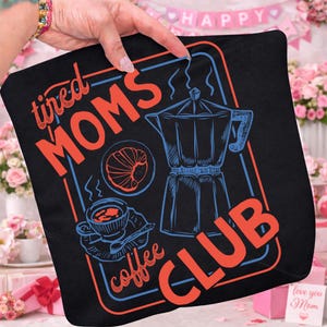 Tired Moms Club PNG: Coquette Mother's Day Png, Striped Motherhood, Funny Mom Life Png, Trendy Mom (Digital Download) image 3