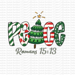 Romanos de paz PNG, Árbol de Navidad PNG, Feliz Navidad Png, Versículo bíblico, Navidad de paz, Navidad cristiana de moda PNG, Paz Png