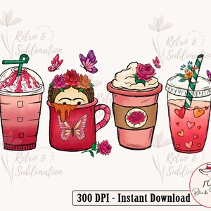 Frida Khalo Png, Frida Khalo Coffee Cup, Frida Cafecitos PNG, Coffee Png, Sublimation Png, Inspirational Png, Motivational Png